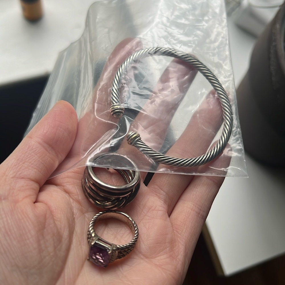 To David Yurman rings and a bracelet